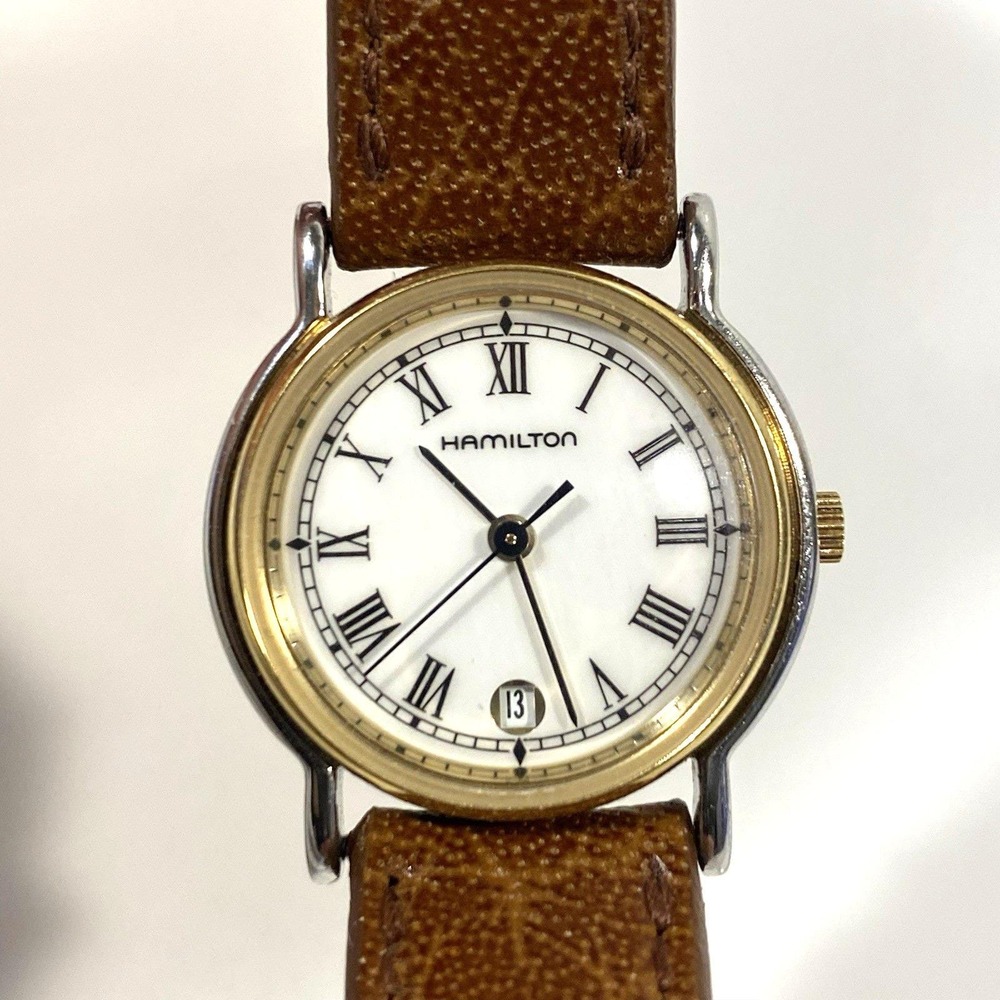 VTG Hamilton Lancaster American Watch 2-Tone White Dial Ladies New Battery